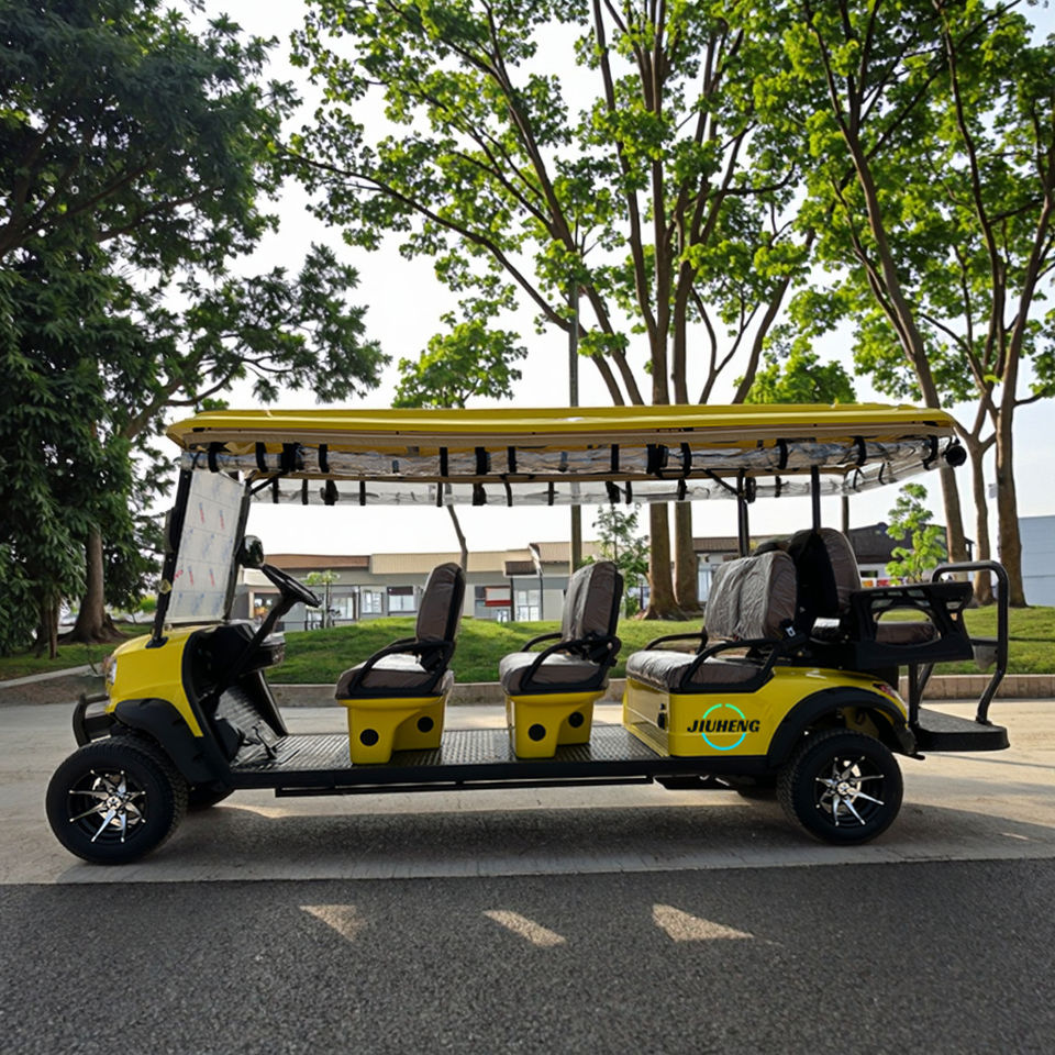 8-Seater Solar Powered Electric Golf Carts Sightseeing Carts for Golf Course Made in