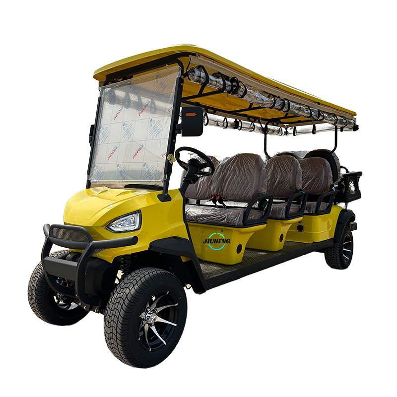 8-Seater Solar Powered Electric Golf Carts Sightseeing Carts for Golf Course Made in