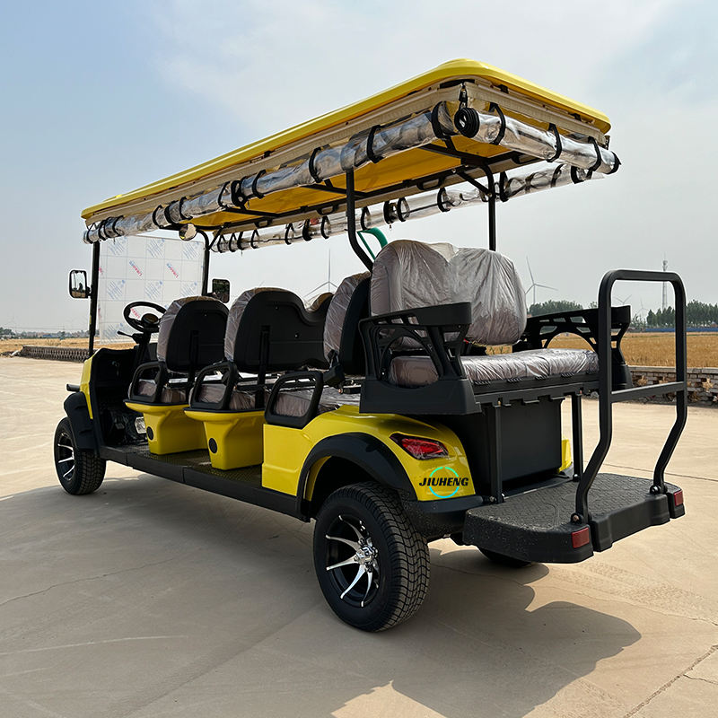 8-Seater Solar Powered Electric Golf Carts Sightseeing Carts for Golf Course Made in