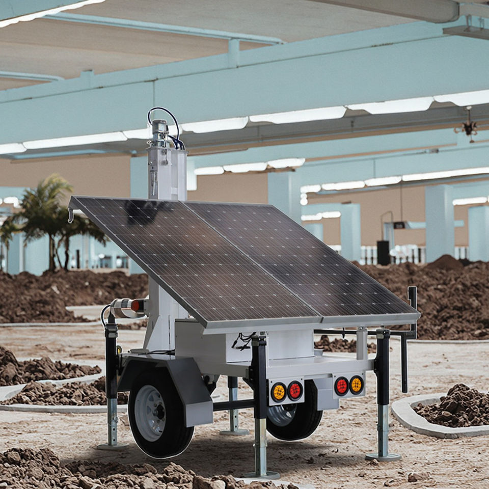 Easy Installation Solar Panel Trailer Construction Site Solar Skid Trailer