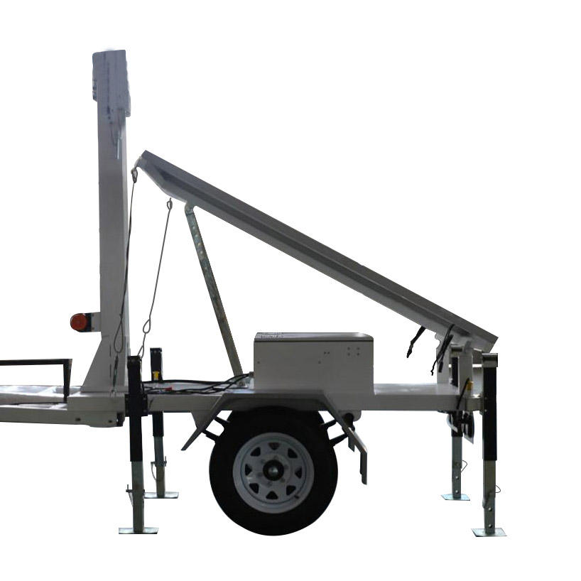 Easy Installation Solar Panel Trailer Construction Site Solar Skid Trailer