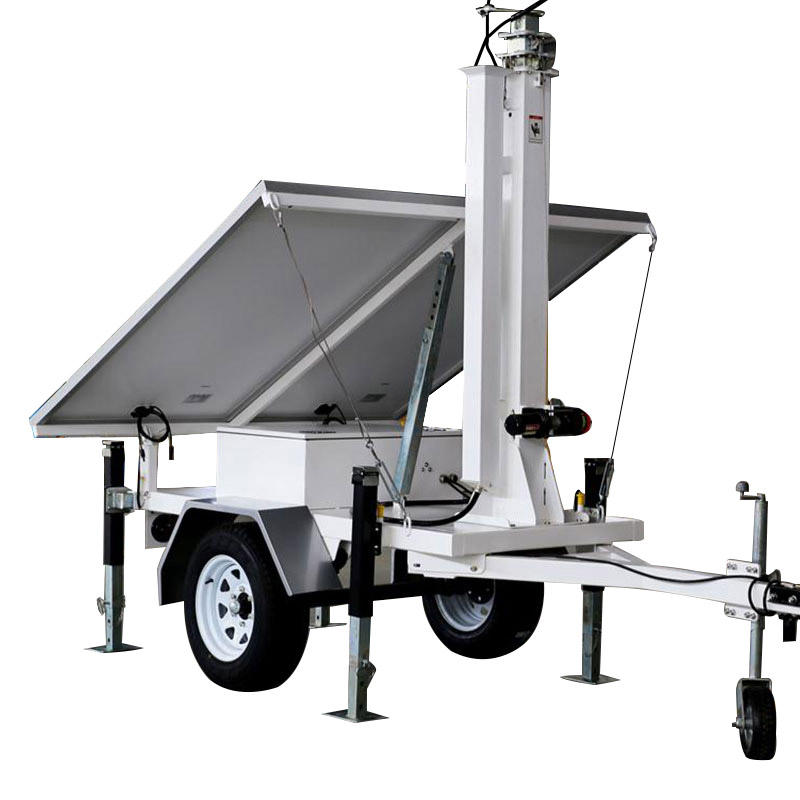 Easy Installation Solar Panel Trailer Construction Site Solar Skid Trailer