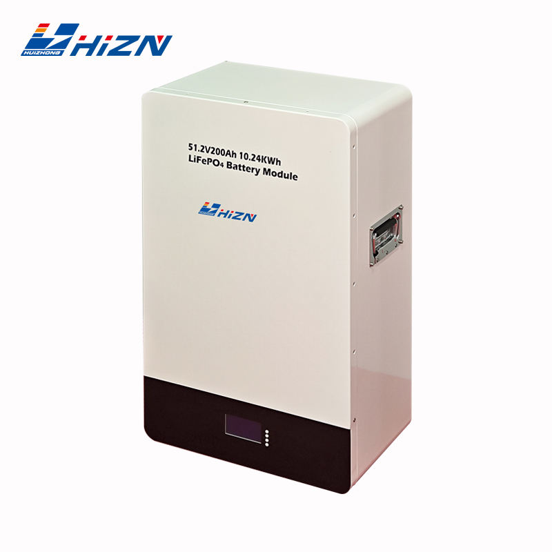 Wall-Mounted 51.2V 200Ah LiFePO4 Battery High Energy Storage Long Cycle Life Built-in BMS for Solar/Home Backup