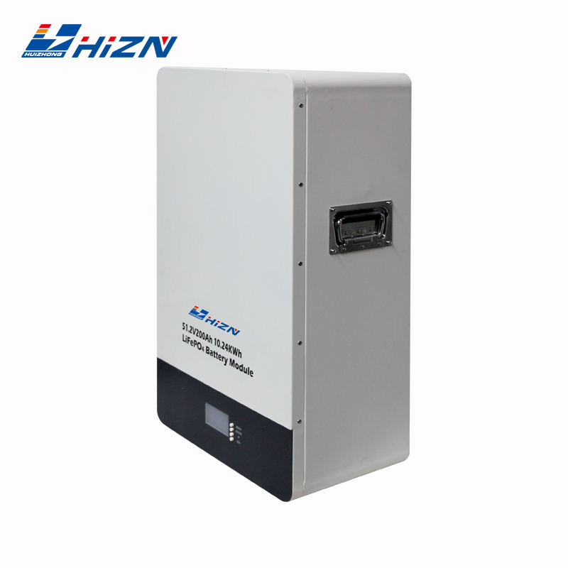 Wall-Mounted 51.2V 200Ah LiFePO4 Battery High Energy Storage Long Cycle Life Built-in BMS for Solar/Home Backup