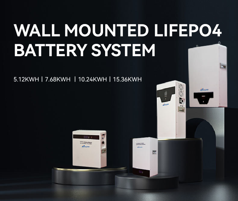 Wall-Mounted 51.2V 200Ah LiFePO4 Battery High Energy Storage Long Cycle Life Built-in BMS for Solar/Home Backup