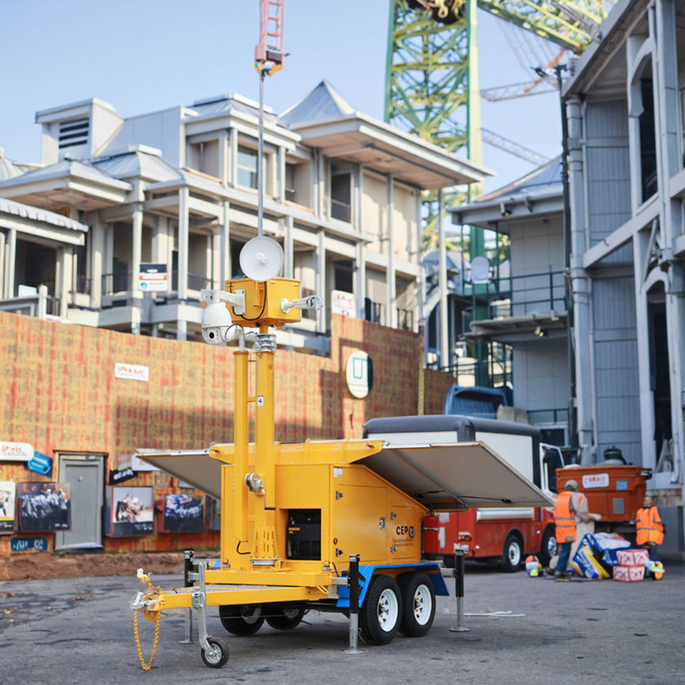 Safety Assured Solar Camera Trailer Industrial Grade Solar Security Camera Trailer