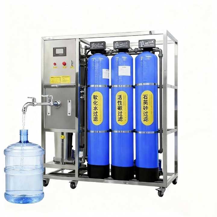 Commercial Reverse Osmosis Water Filter System 500LPH with Pump PLC 220V 1-Year Warranty