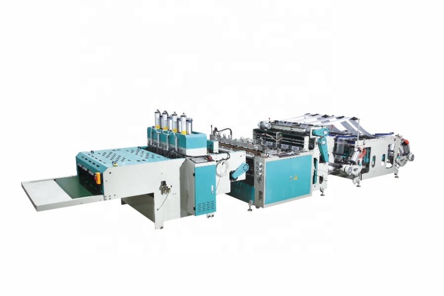 DFR-550 2lines Full Automatic Biodegradable T-shirt Plastic Garbage Bag HDPE LDPE LLDPE High Speed Bag Making Machine