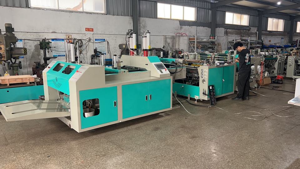 DFR-550 2lines Full Automatic Biodegradable T-shirt Plastic Garbage Bag HDPE LDPE LLDPE High Speed Bag Making Machine