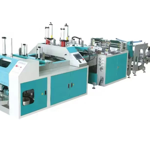 DFR-550 2lines Full Automatic Biodegradable T-shirt Plastic Garbage Bag HDPE LDPE LLDPE High Speed Bag Making Machine