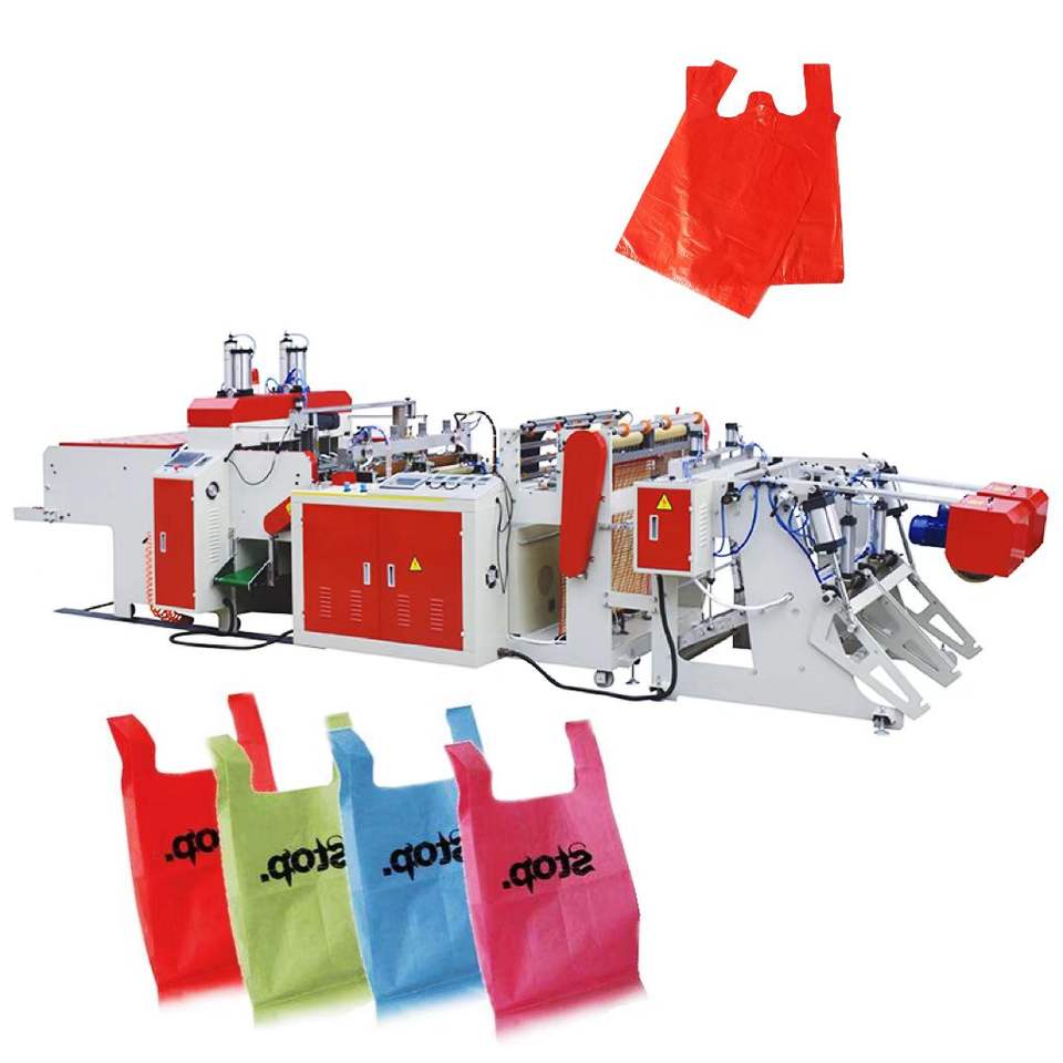 High Speed Fully Automatic PE V-fold Bottom Sealing Rolling Garbage Sealing Plastic Bag Making Machine