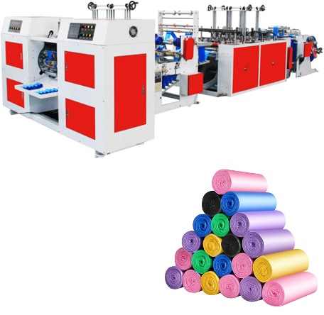 Automatic High Speed Plastic Coreless Rolling Garbage Bag Making Machine