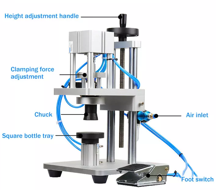 Automatic Packaging Spray Perfume Bottle Sealing Capping Crimping Machine
