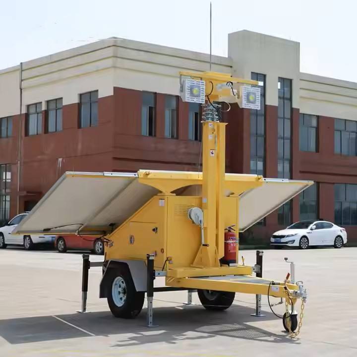 Four-Panel Solar CCTV Lighting Tower for Mining for Monitoring Systems