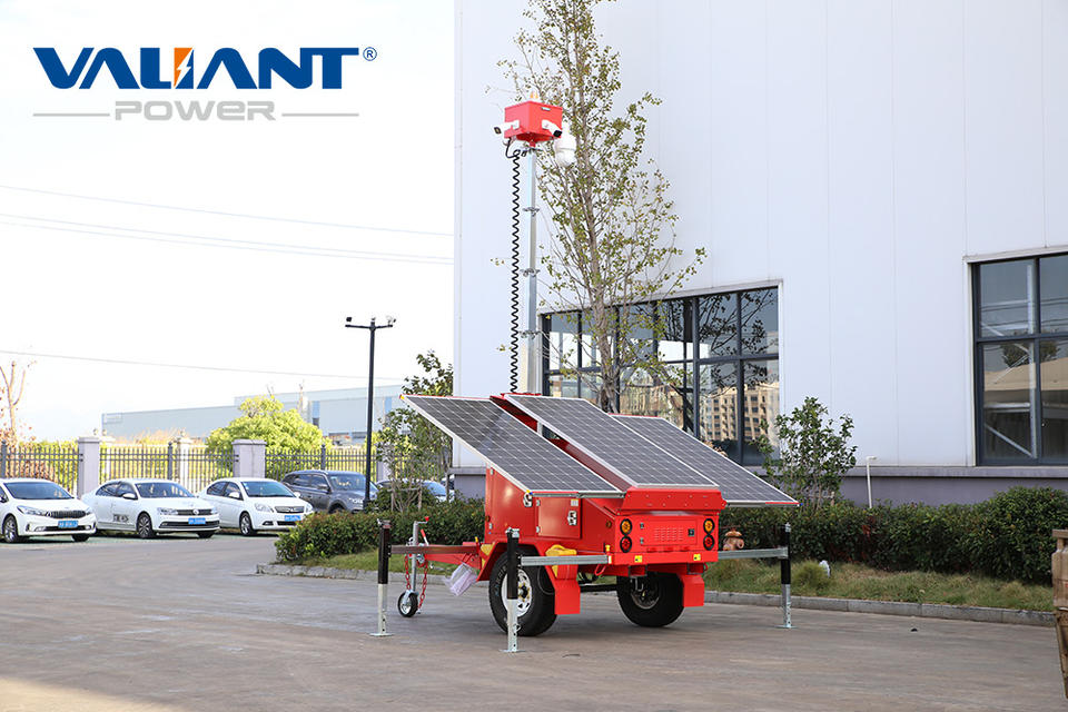 Surveillance Solar Trailer for 4g Security Camera