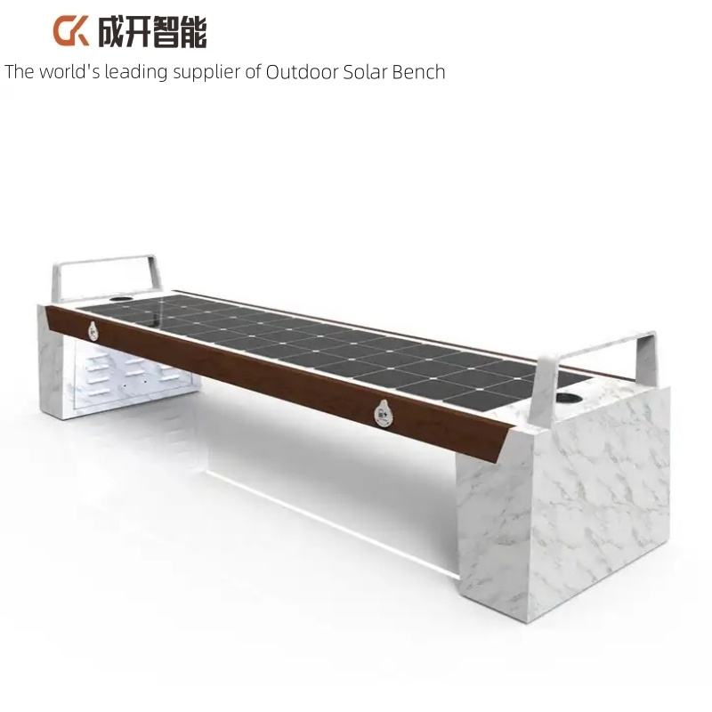 Smart Solar Bench with Intelligent System, Wireless Phone Charging Function
