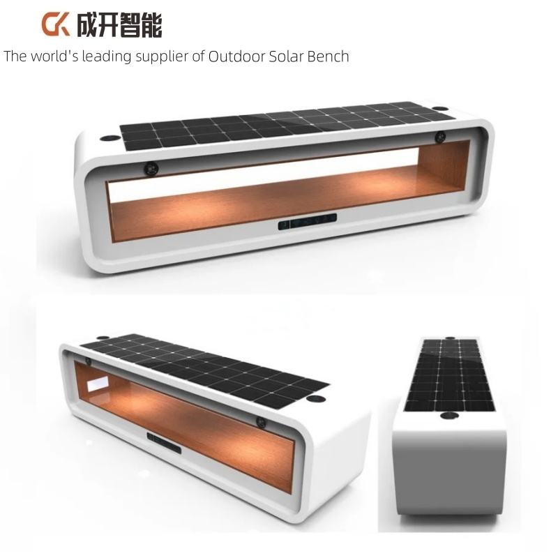 Smart Solar Bench with Intelligent System, Wireless Phone Charging Function