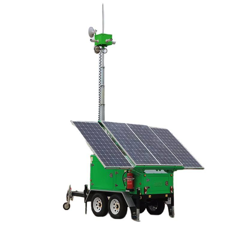 Dual Axle Hybrid Solar CCTV Tower Trailer for Efficient Monitoring Systems