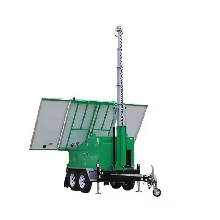 Dual Axle Hybrid Solar CCTV Tower Trailer for Efficient Monitoring Systems