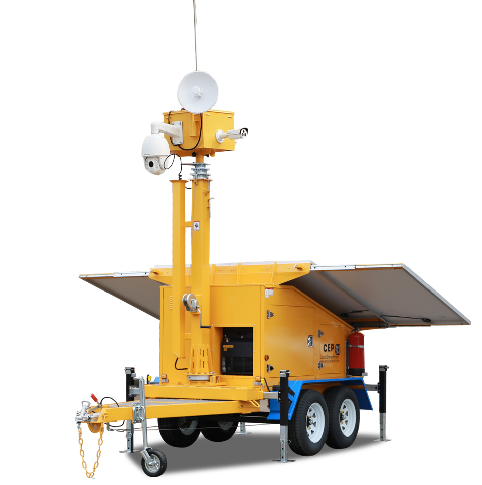 Mobile Solar CCTV Camera Surveillance Trailer