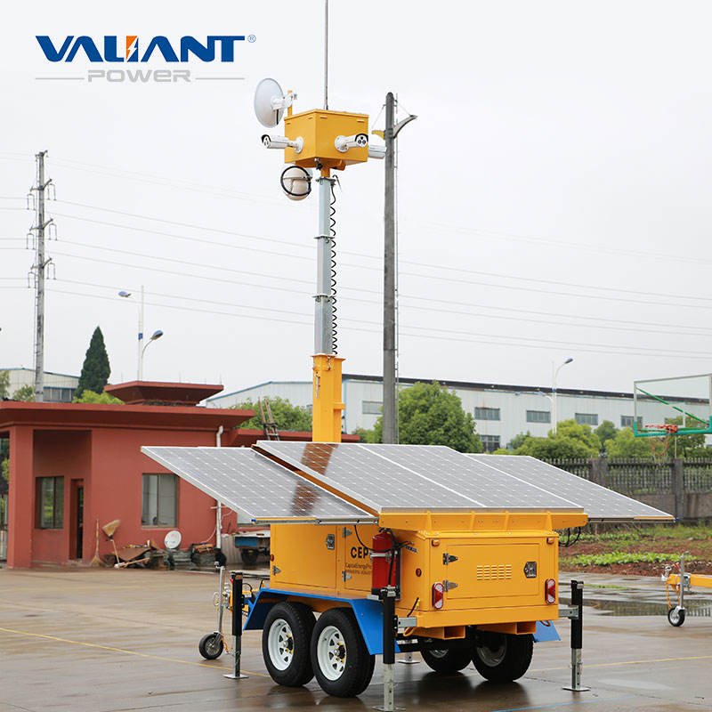 Mobile Solar CCTV Camera Surveillance Trailer