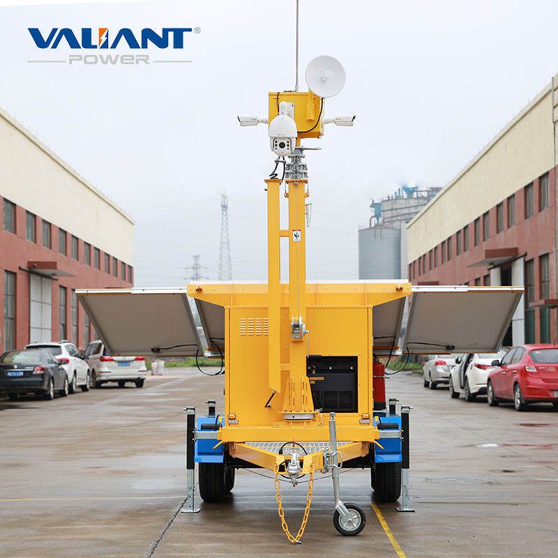 Mobile Solar CCTV Camera Surveillance Trailer