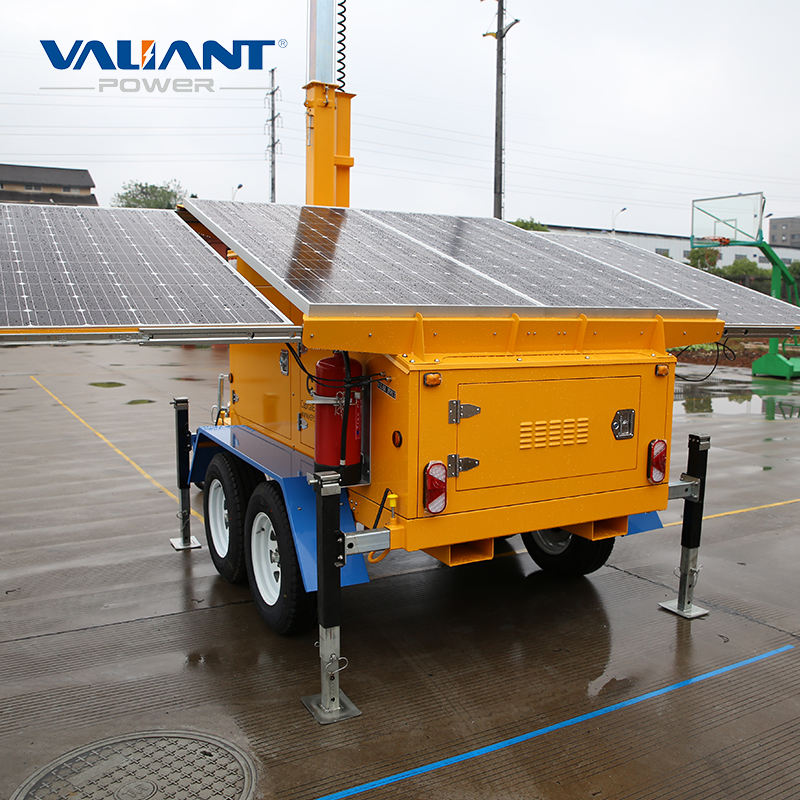 Mobile Solar CCTV Camera Surveillance Trailer