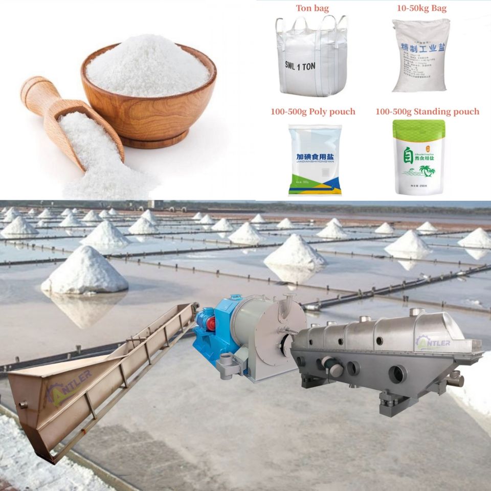 Refined Salt Processing Line Sea/Lake Salt Refinery Making Machine Iodized Table Salt Production Plant