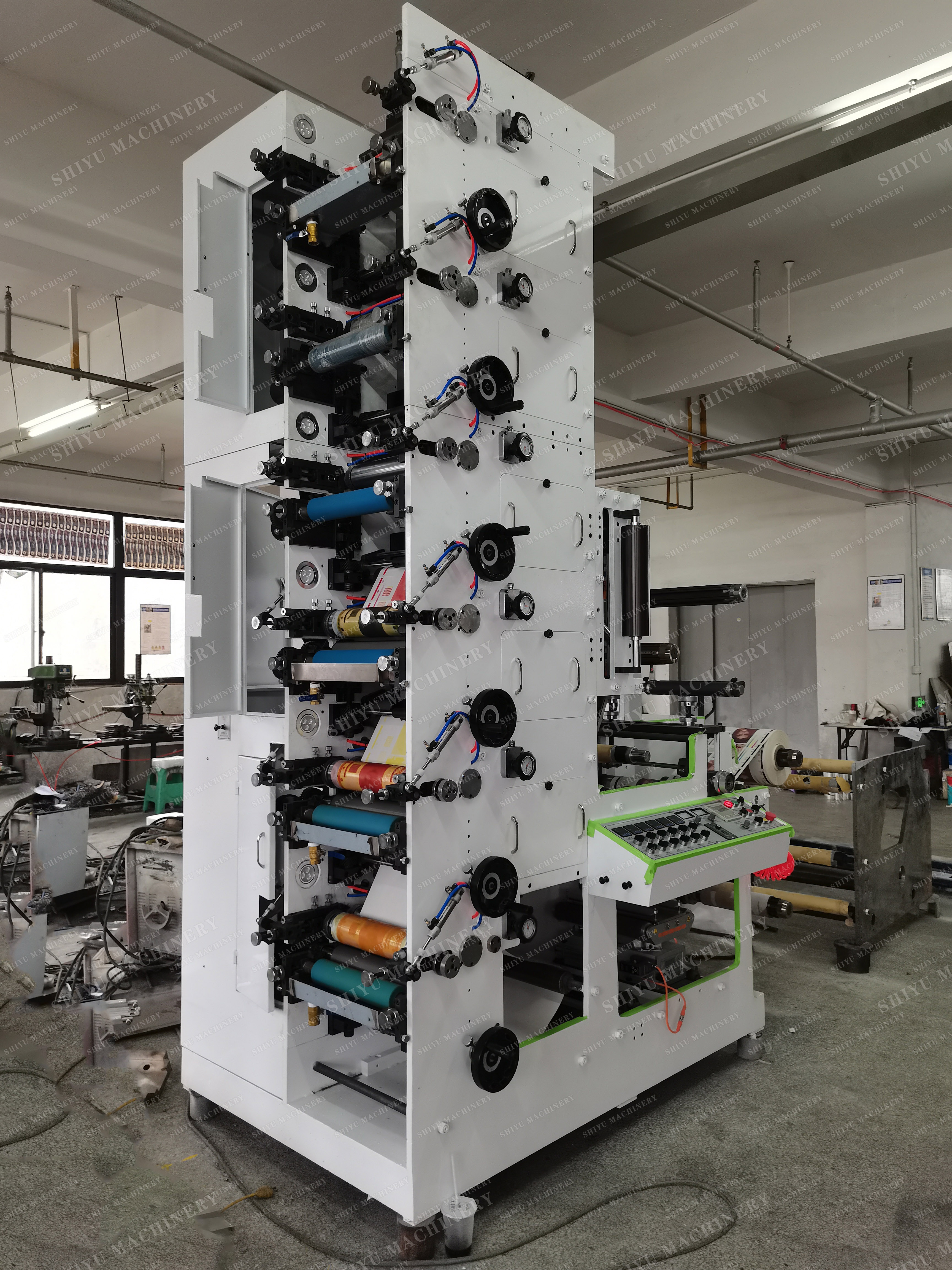 5-Color UV Ink Flexographic Printing Press - 320mm Width, Up to 200 m/min Speed