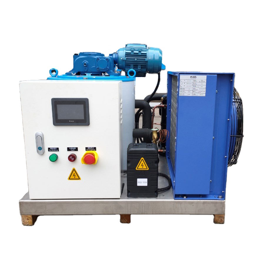 1Ton 2Ton 3Ton 5Ton Sea Salt Water Flake Ice Maker Slicing Machine Snow Flake Ice Making Machine for Fish Seafood Market