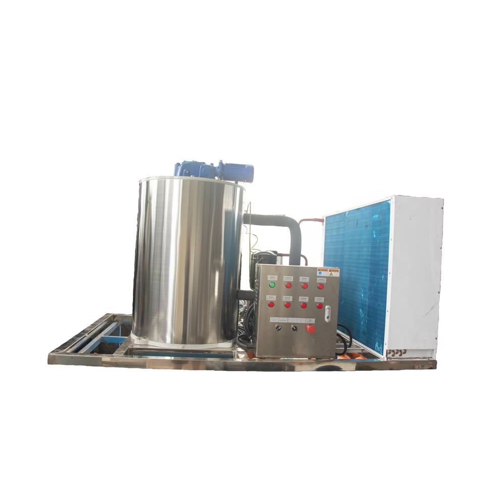 Haiyue Brand Air Cooled Sea Water Flake Ice Machine for Fish Customized Salt Water Ice Flake Making Machine