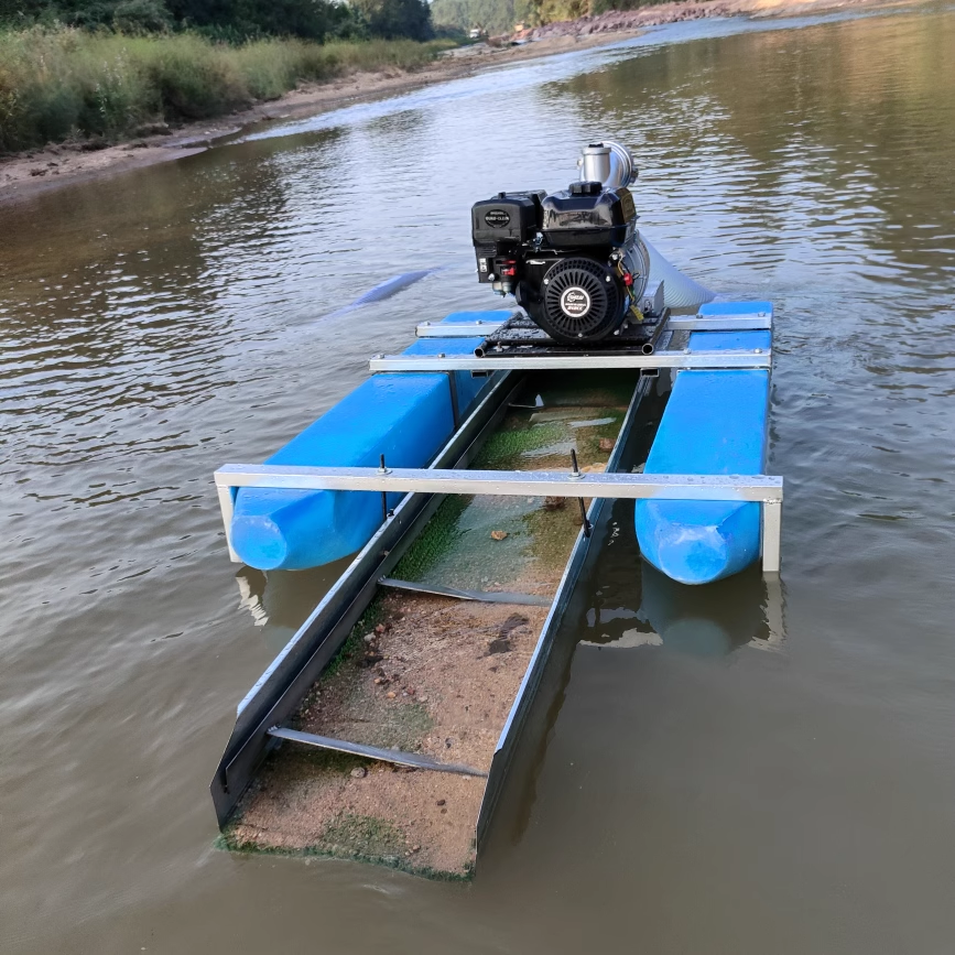 4 Inch Gold Dredging Equipment Gasoline Engine Core Gold Separation Small Boat Ship Dredger