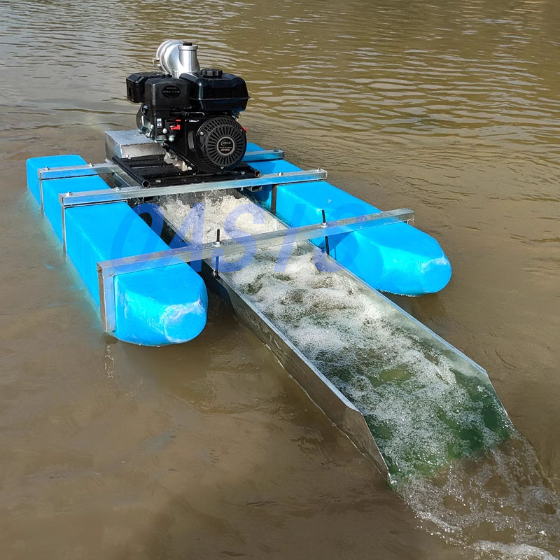 4 Inch Gold Dredging Equipment Gasoline Engine Core Gold Separation Small Boat Ship Dredger