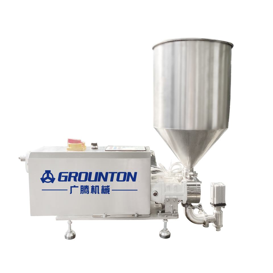 Small Semi Automatic PLC Rotary Lobe Pump Filler for Food Beverage Oil Bags Paste Filling Machine