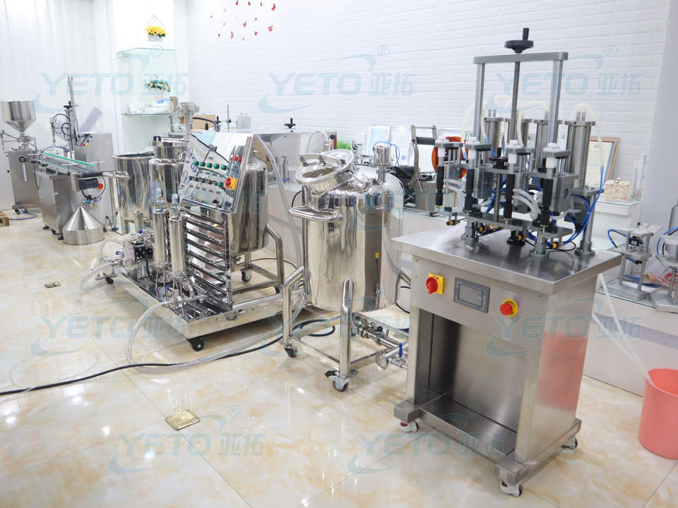 YETO 4-head Automatic Cosmetic Small Liquid Essential Oil Bottle Filler Liquid Perfume Fragrance Refill Filling Machine