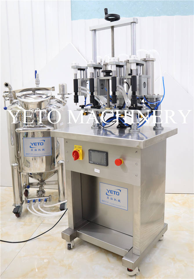 YETO 4-head Automatic Cosmetic Small Liquid Essential Oil Bottle Filler Liquid Perfume Fragrance Refill Filling Machine