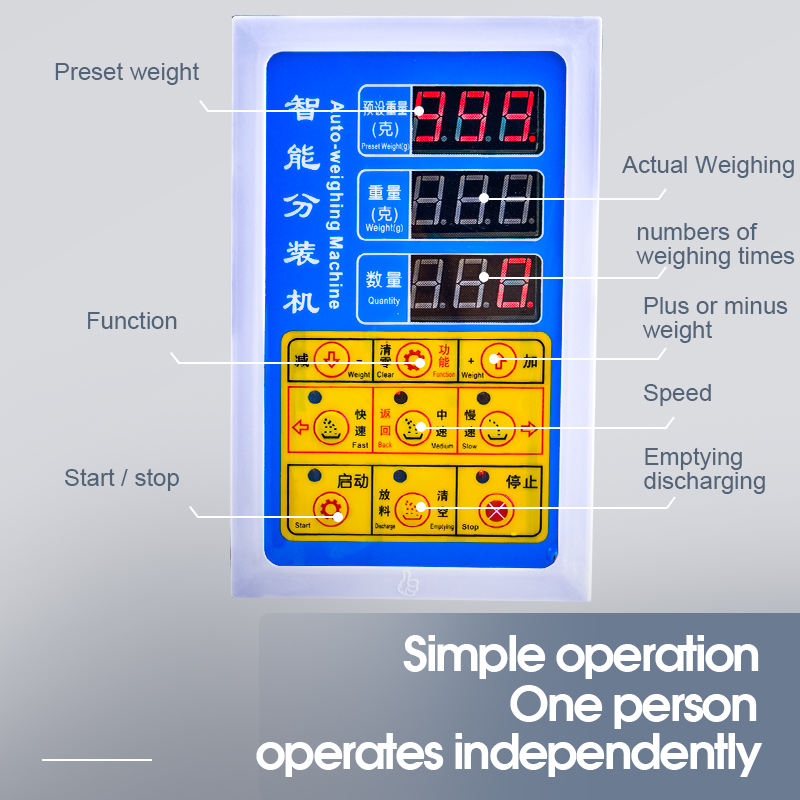 Automatic Digital Control Particle Granule Intelligent Weighing Filling Machine Rice Seed Grain Nuts Filling Machine