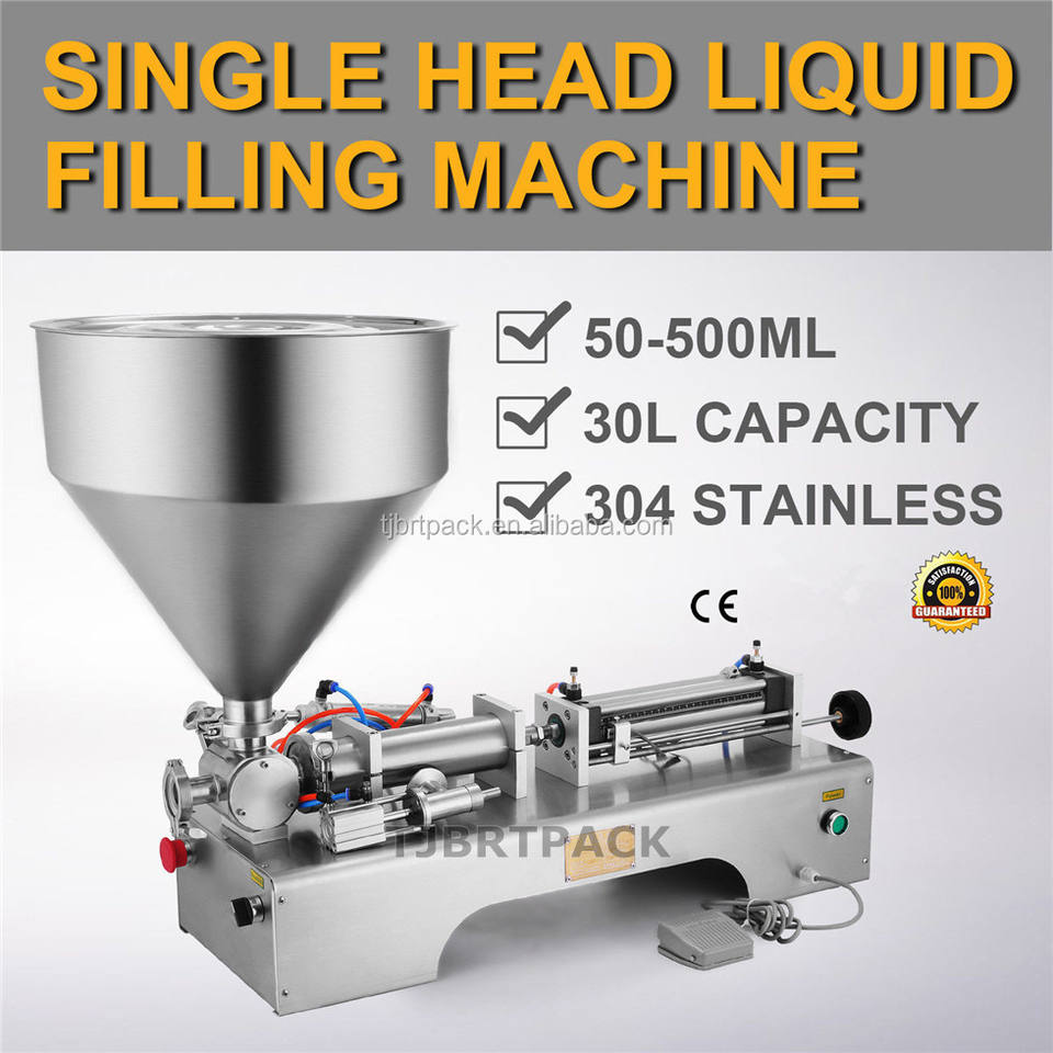Table Semi Automatic One Head Shampoo Peanut Filler Cream Liquid Stick Bottle Filling Machine