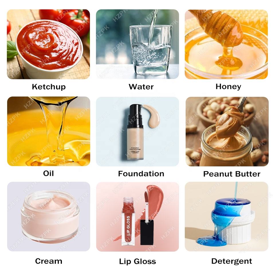 HZPK Manual Perfume Washing Liquid Filling Machine and Honey Sauce Bottle Filling Machine for Shampoo Cosmetic