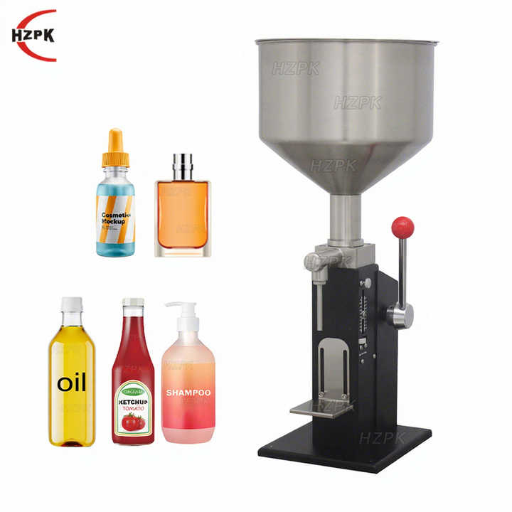 HZPK Manual Perfume Washing Liquid Filling Machine and Honey Sauce Bottle Filling Machine for Shampoo Cosmetic