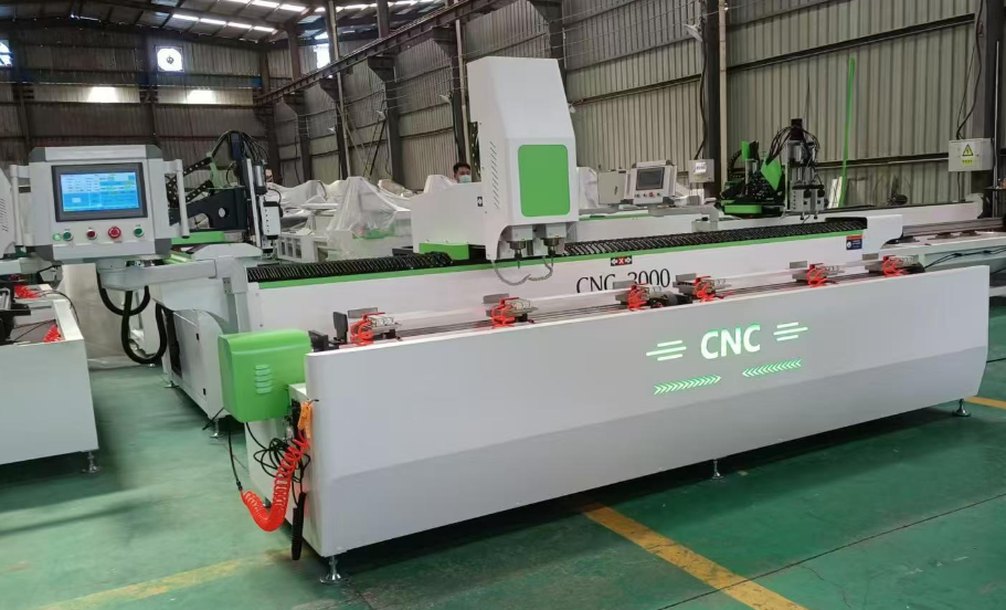3000mm Double Spindle Window and Door Making Machinery PVC UPVC Aluminum Profile CNC Metal Drilling Milling Machine
