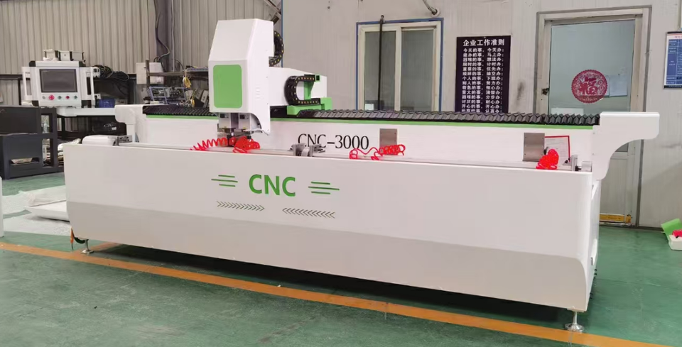 3000mm Double Spindle Window and Door Making Machinery PVC UPVC Aluminum Profile CNC Metal Drilling Milling Machine