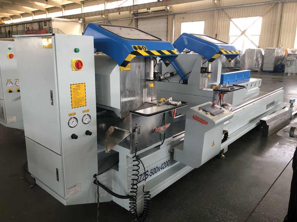 Double Head Aluminum and UPVC Cutting Saw Window and Door Making Machine and Glass Machinery