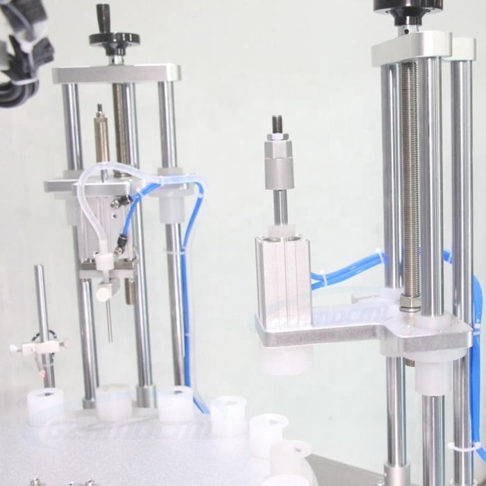 Rotary Automatic Essential Oil Eye Drops Liquid Glue Filler Glass Small Bottle Blood Tube Vial Reagent Filling Capping Machine