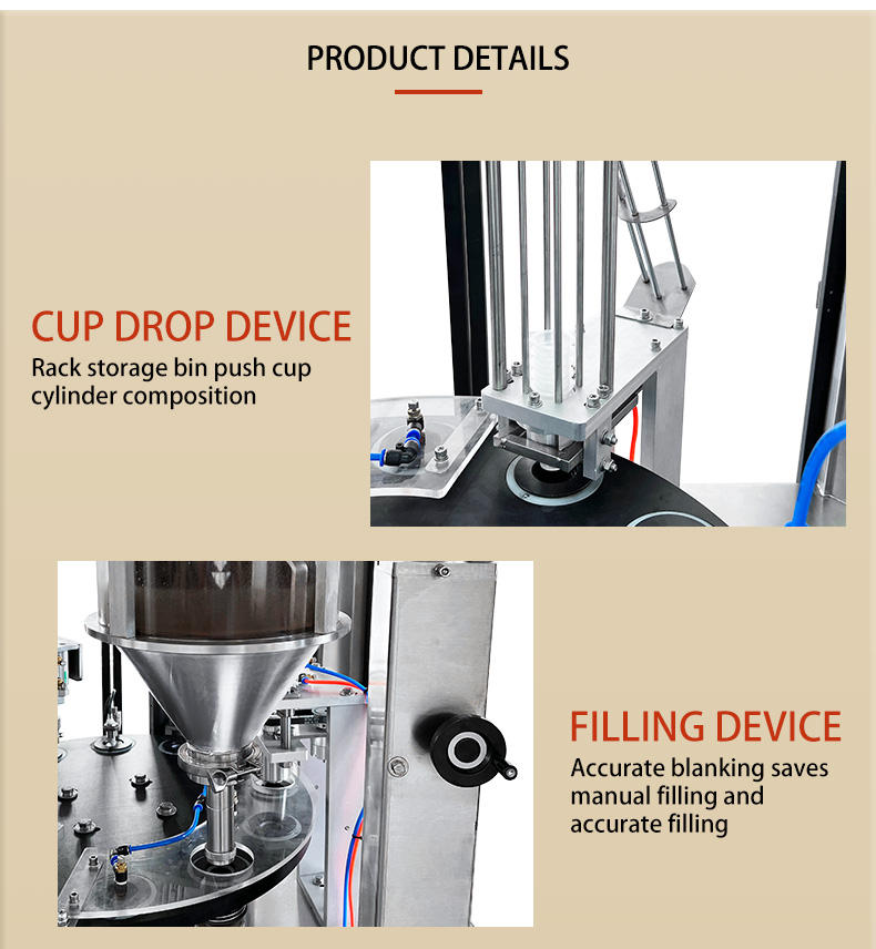 Manufacture Automatic Rotary K Cup Coffee Pod Filling and Sealing Machine, Making Machine Manufacture Coffee Capsules