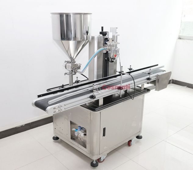 Customized Filling and Capping Machine Single Nozzle Automatic Paste Filler Cream Bottle Jars Ketchup Bottles Filling Machine