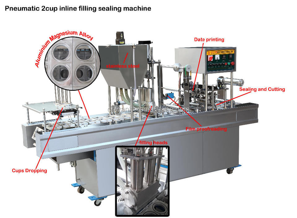 CD-20B Automatic Mineral Water Cup Jelly Filling Sealing Machine Cup Filling and Sealing Machine