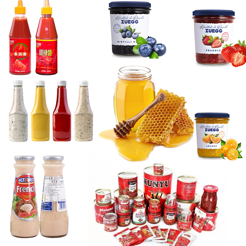 LWT Mayonnaise/chili/tomato/chocolate/fruit Jam Sauce Filling Production Line Labeling and Sealing Machine