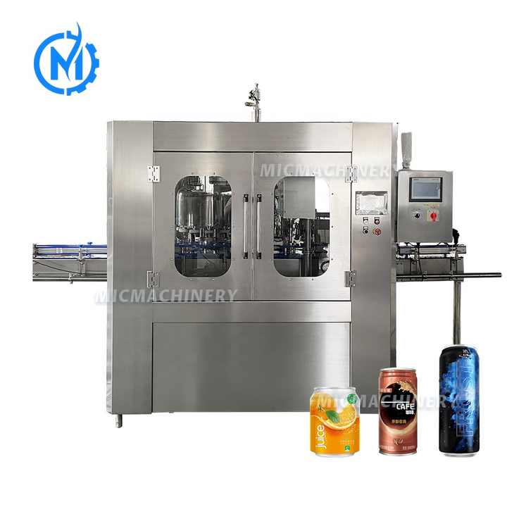 Automatic Canning Line Small PET Aluminum Cans Beverage Coffee Tea Juice Filling Machine