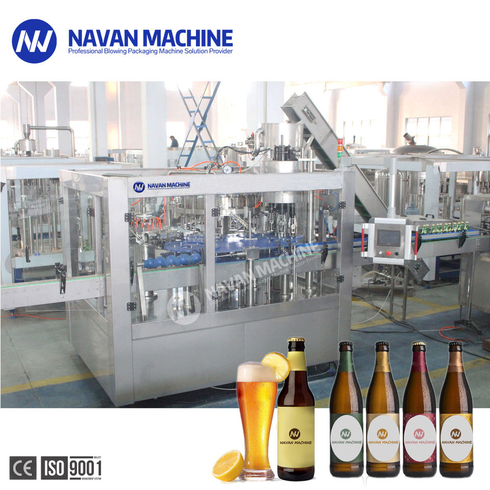 Low Beer Processing Production Line Automatic Glass Bottled Beer Filling Machine